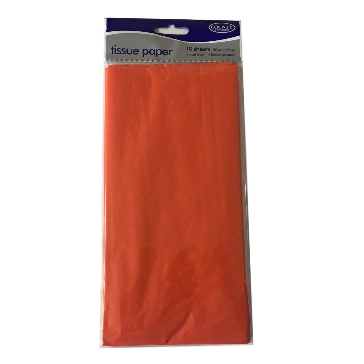 Acid Free Orange Tissue Paper 10 Sheets