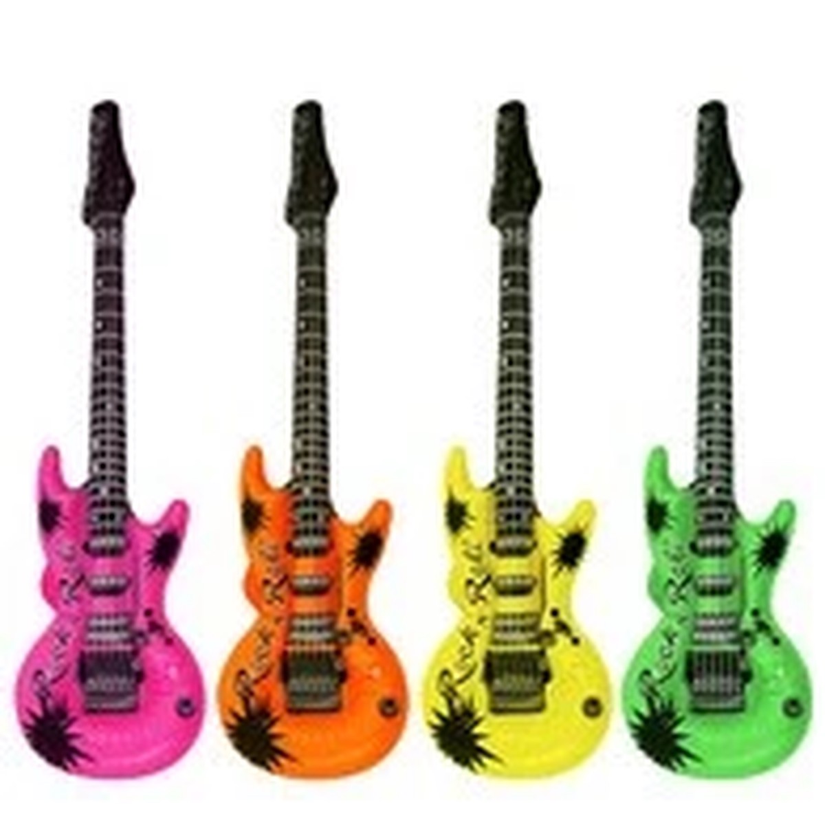 INFLATABLE GUITAR 106CM NEON