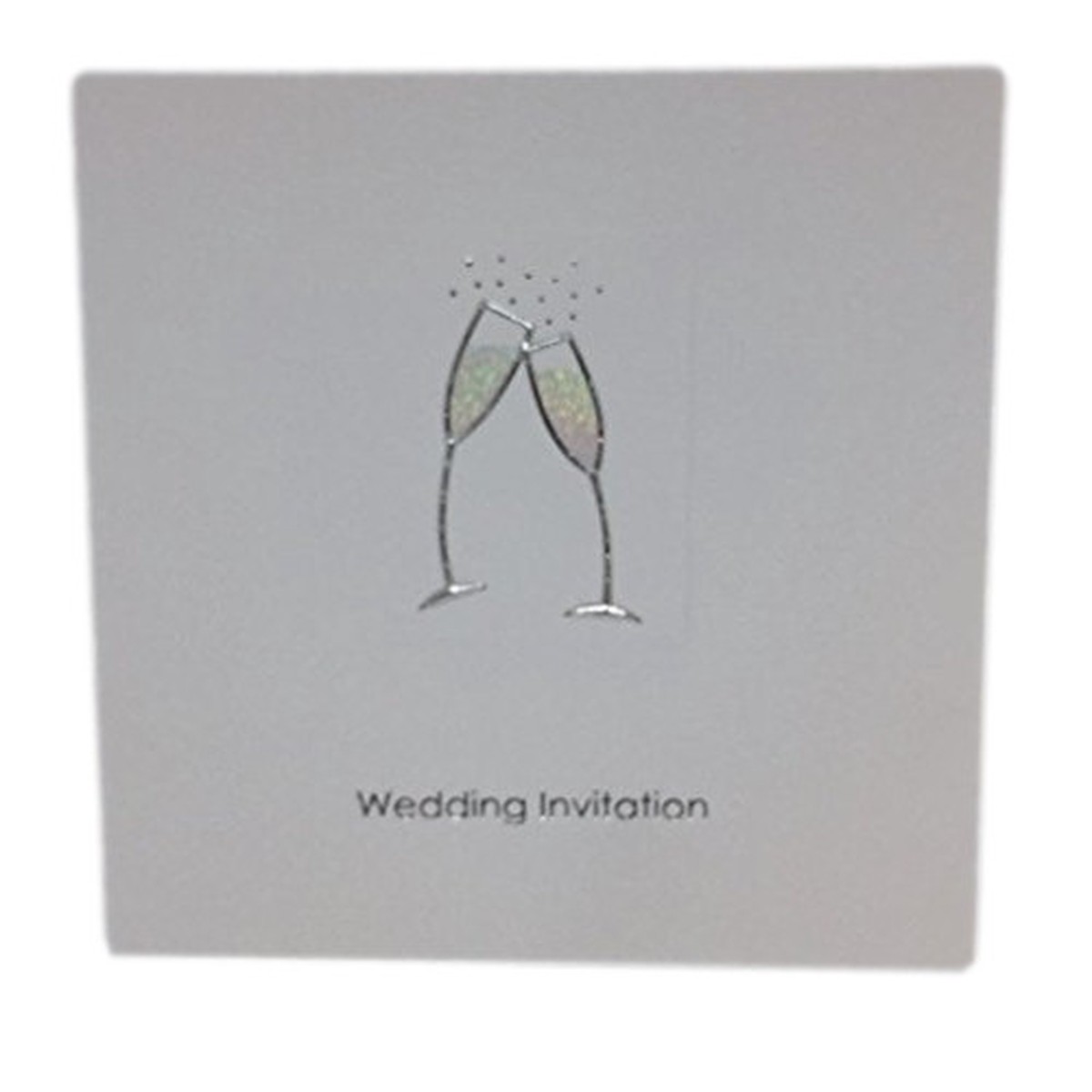 Pack of 5 Jean Barrington Wedding Invitations - Champagne Glasses
