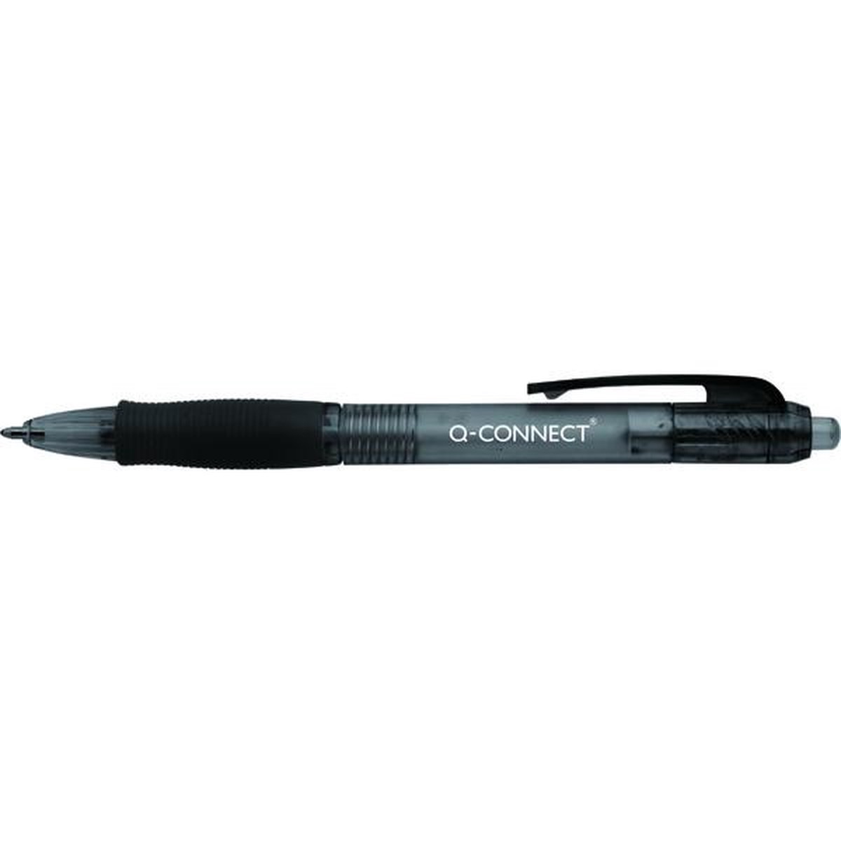 Q-Connect Retractable Ballpoint Pen Medium Black (Pack of 10) KF00267