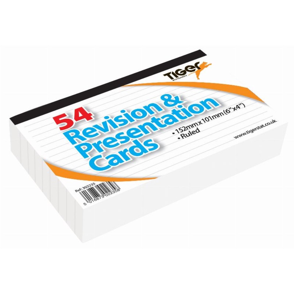 6″X4″ White Top Bound Revision Cards Ruled 54 Sheets