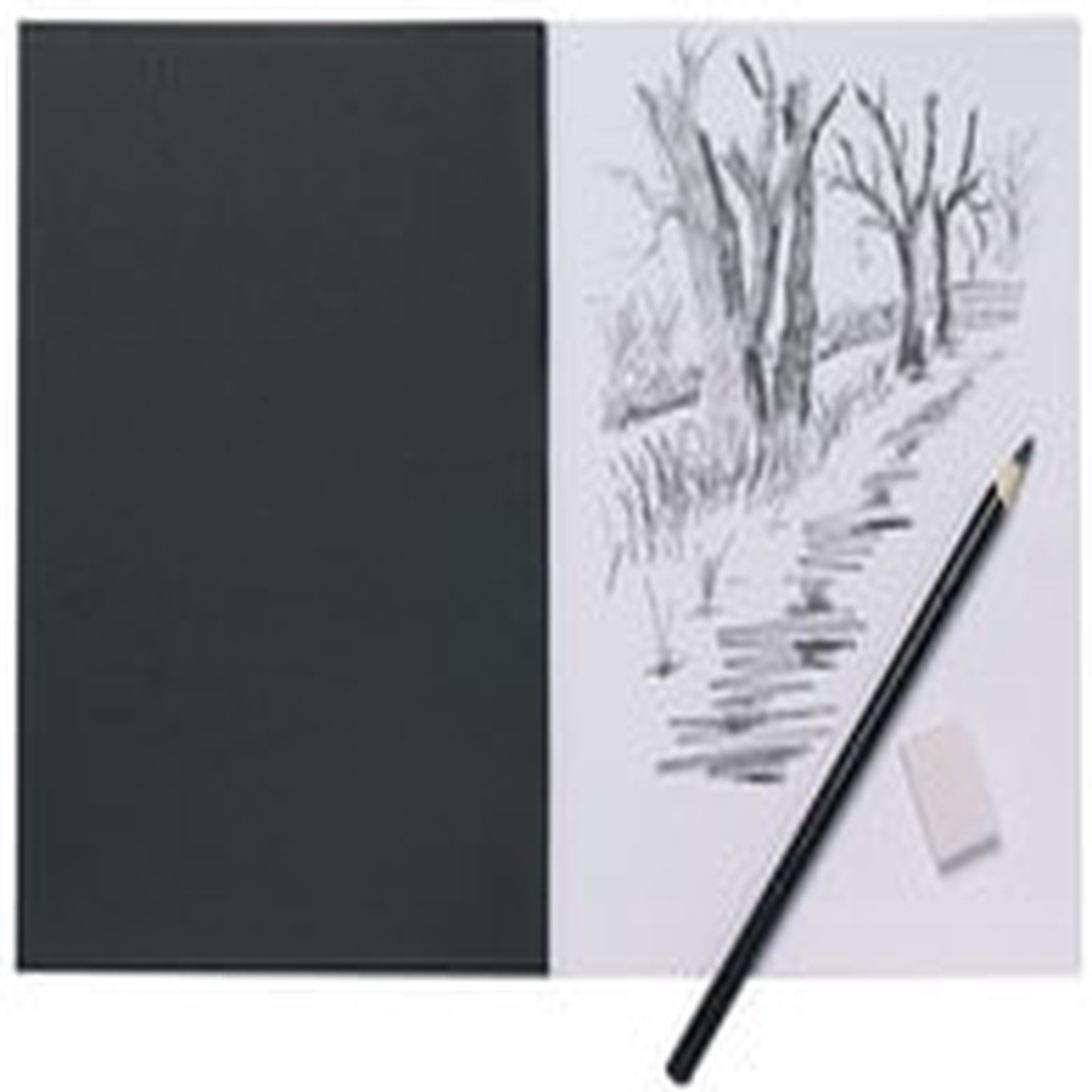 A5 Black Card Cover 40 Pages 110gsm Paper Sketch Book
