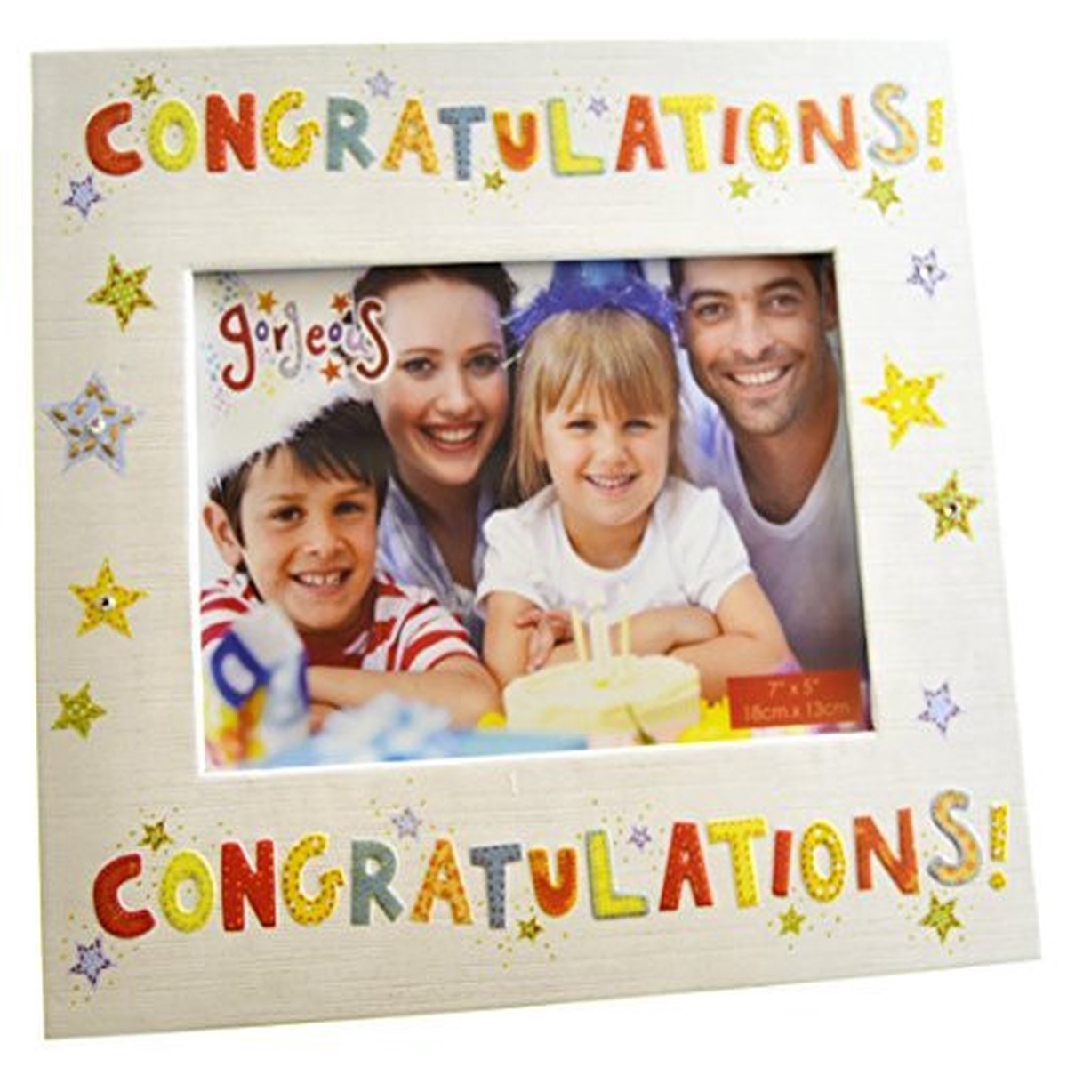 Blue Eyed Sun Gorgeous Coll `Congratulations` 7" x 5" Frame