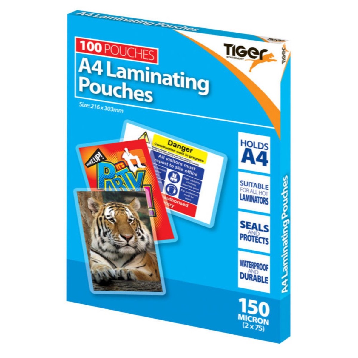 Box of 100 A4 150micron Laminating Pouches