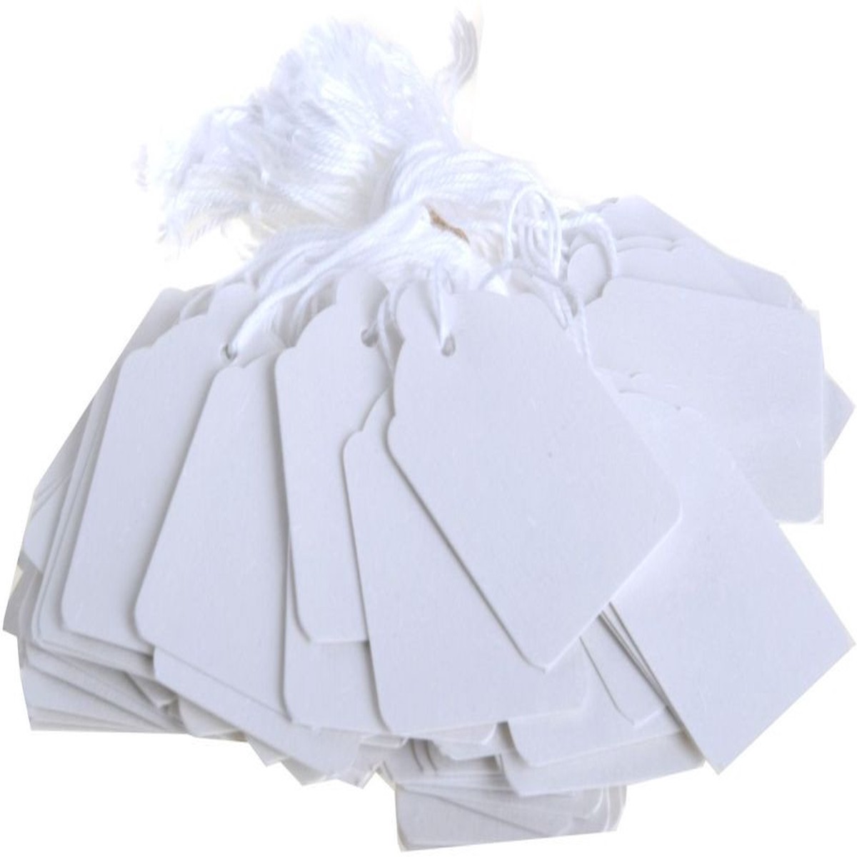 Box of 1000 29mm x 19mm White Strung Ticket Tag Labels