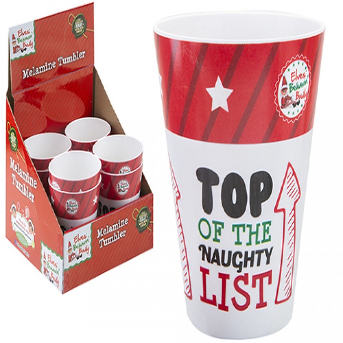 Elf Behavin’ Badly 325ml Melamine Christmas Tumbler
