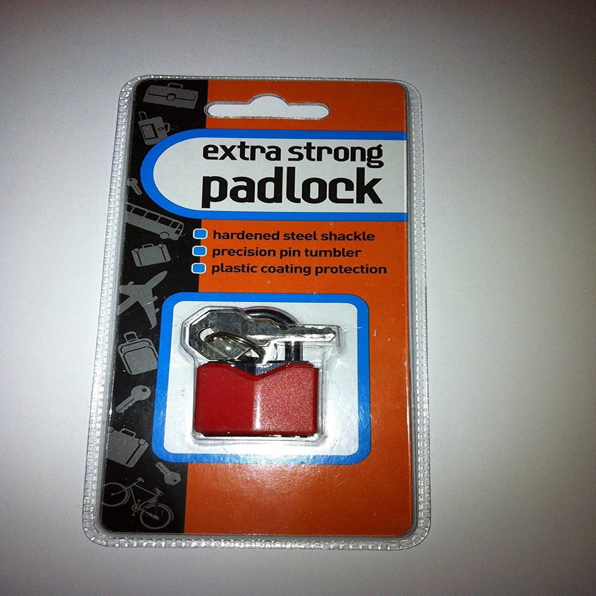 Extra Strong Pad Lock Hardened Steel Shackle with 3 Keys