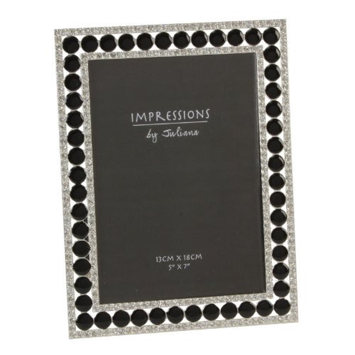 Impressions S/P & Epoxy Black Round Photo Frame 5″ x 7″