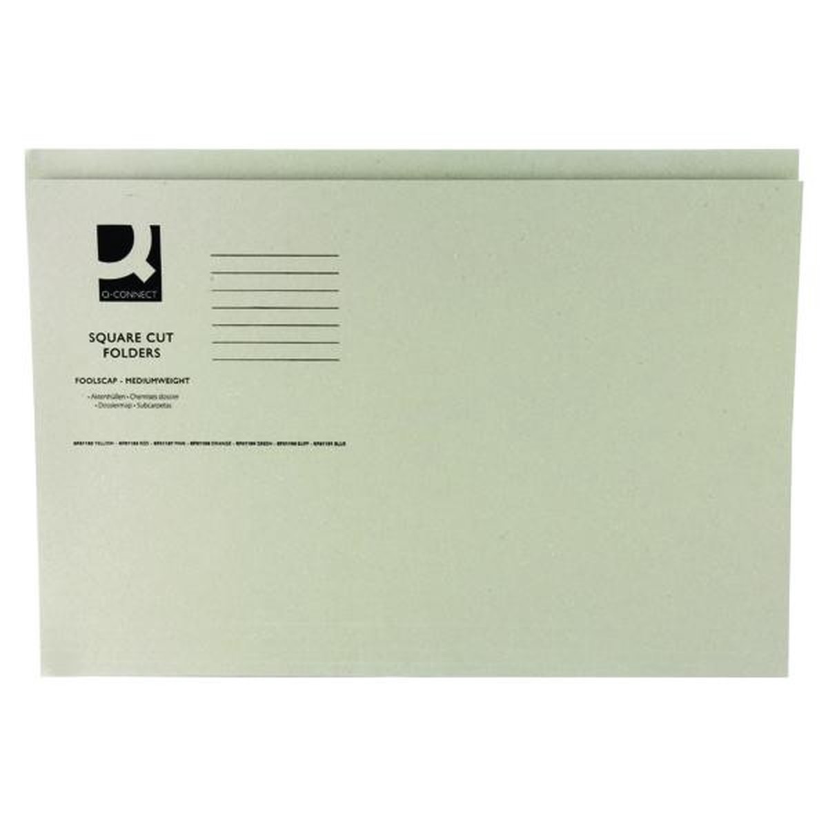 Pack of 100 Mediumweight 250gsm Foolscap Buff Square Cut Folders