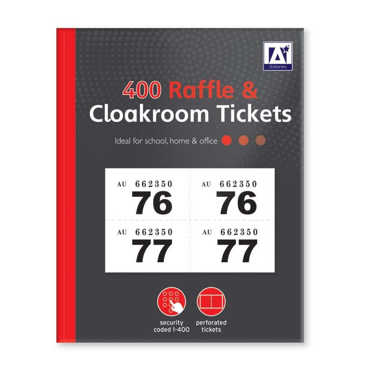1 to 400 Raffle and Cloakroom Tickets