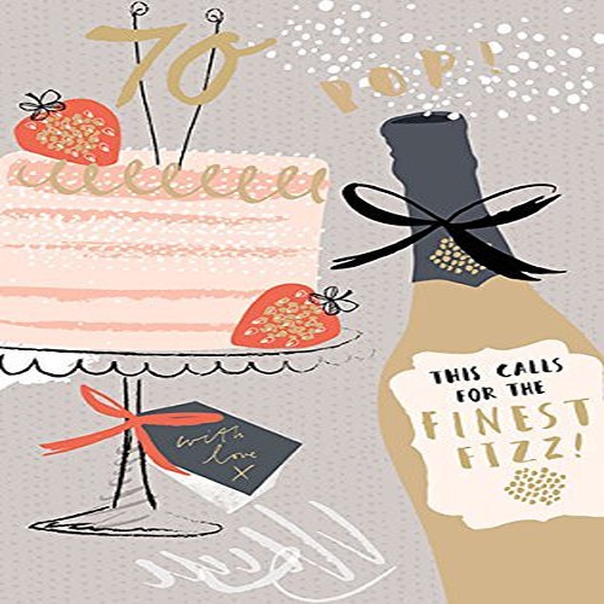 70 Pop Birthday Age 70th Tri-Fold New Morden Card