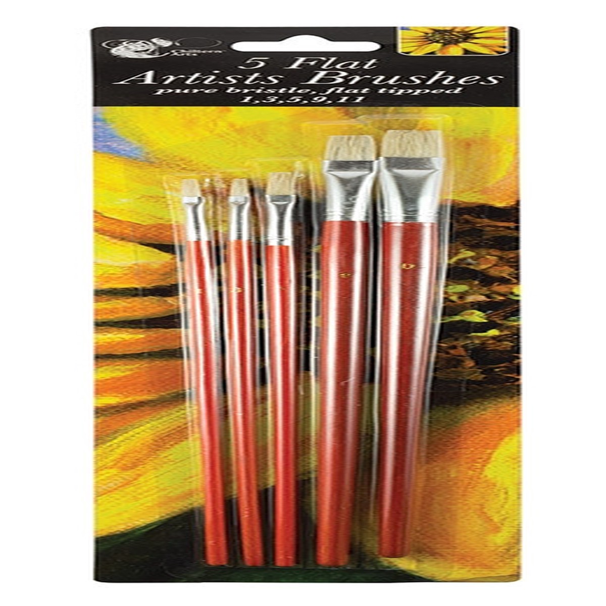 Artist Brush Flat Head (5 Pack)