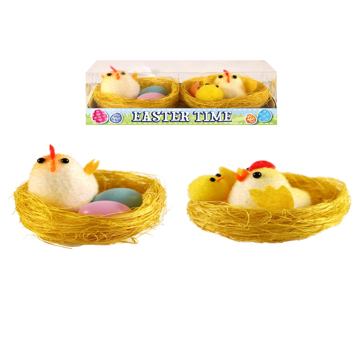 Easter Chicks Family with nest 5.5 cm
