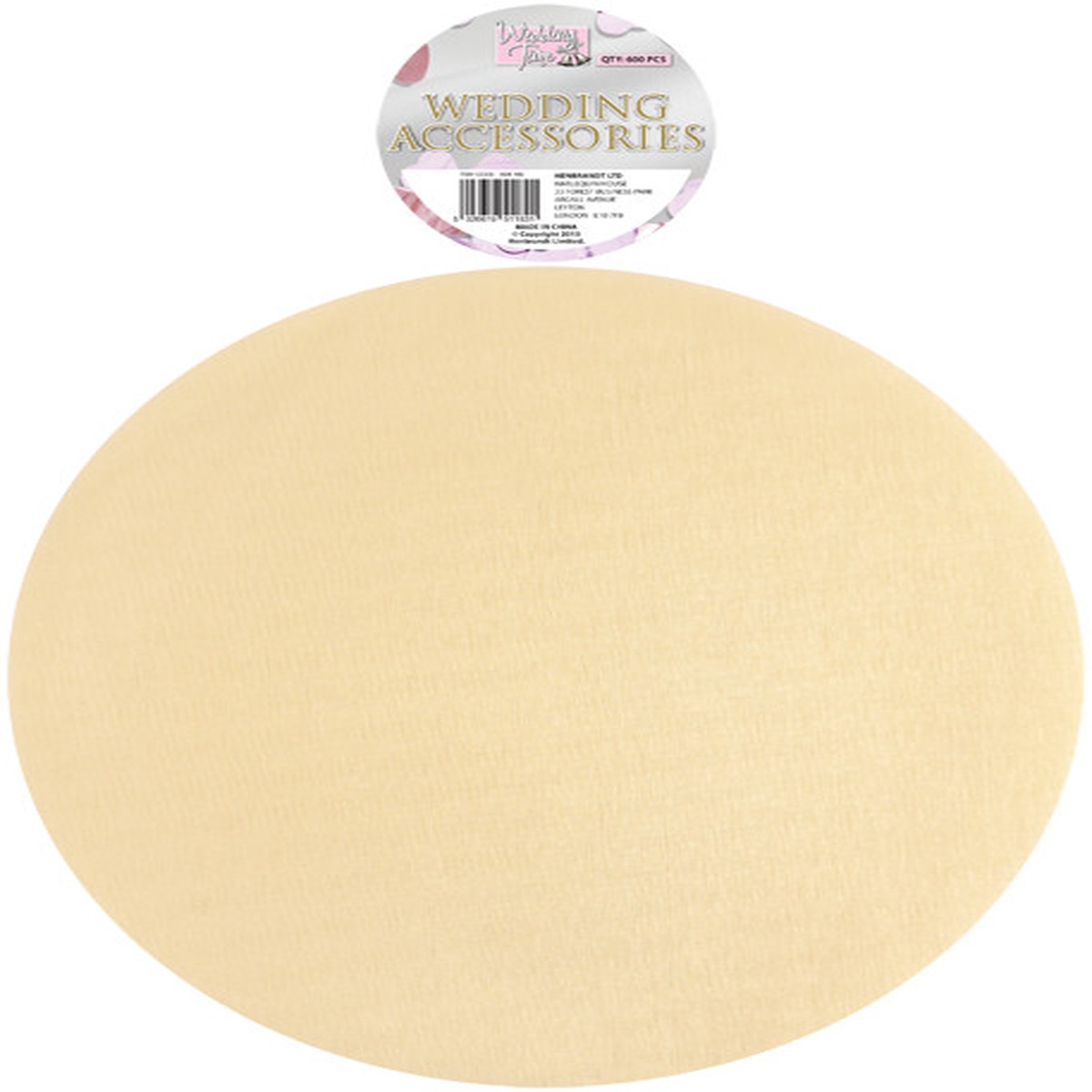 Ivory Organza Circle 50 Doz.