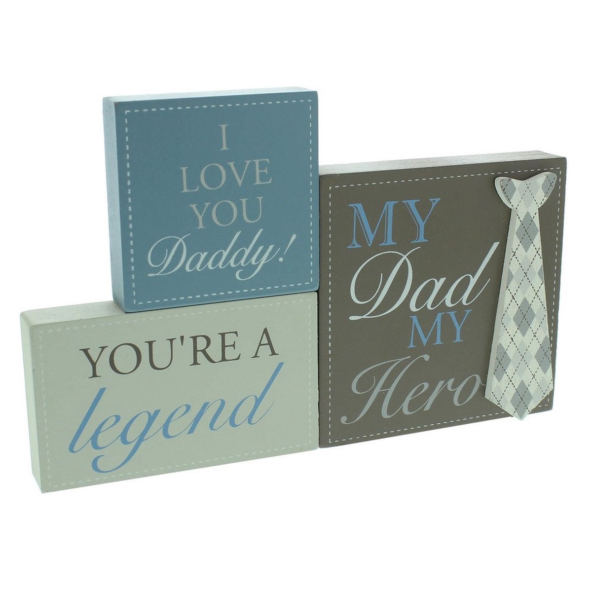 MDF Mantel Plaque Tie Design 3D Letters My Dad My Hero