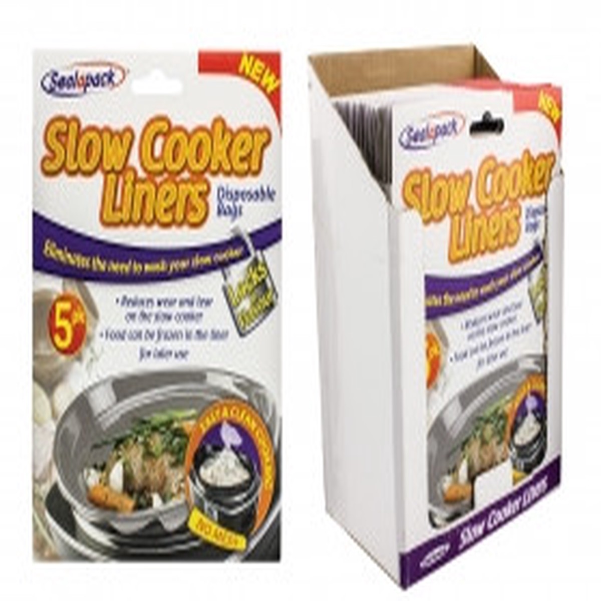 Pack of 5 Sealapack Slow Cooker Liners Cooking Bags