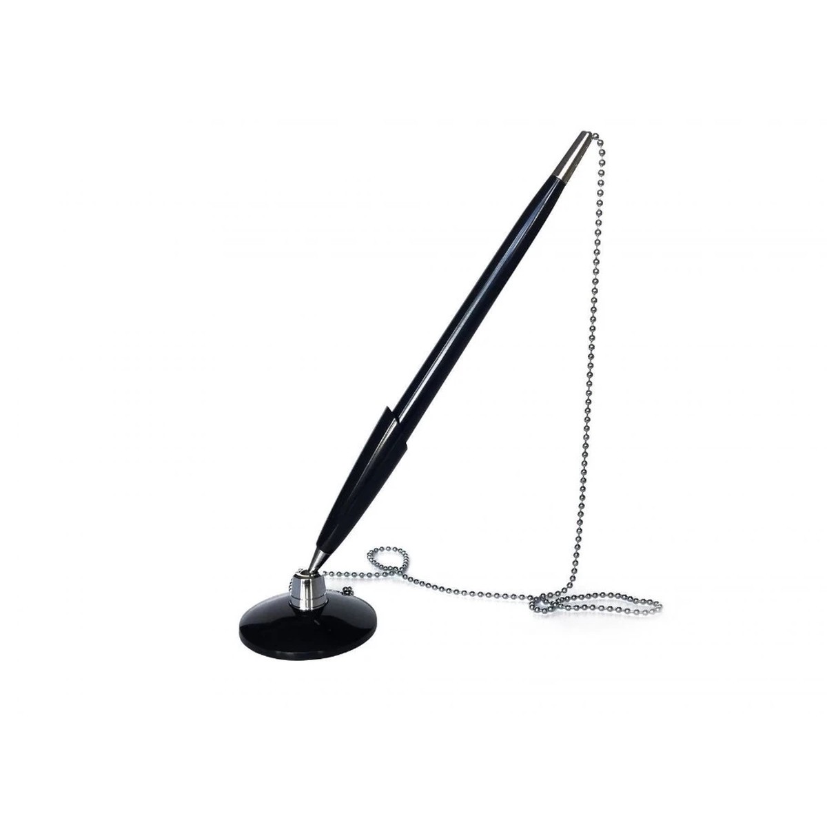 Slim Black Reception Counter Pen on Chain – Desk Bank Form