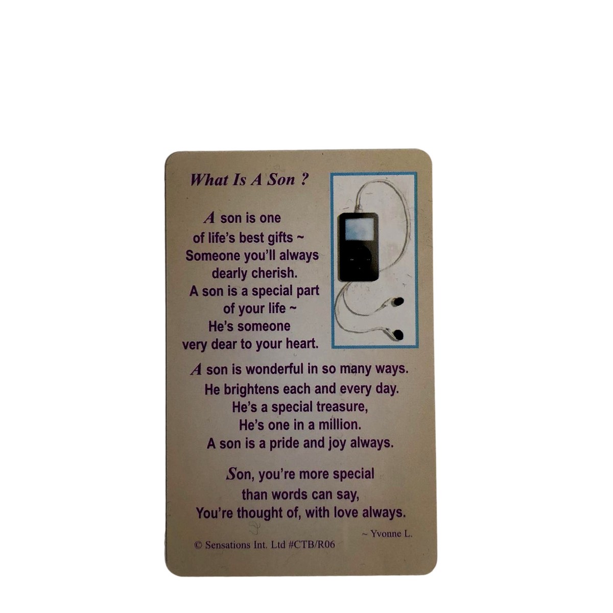 What Is A Son ….Wallet Card (Sentimental Keepsake Wallet /Purse Card)