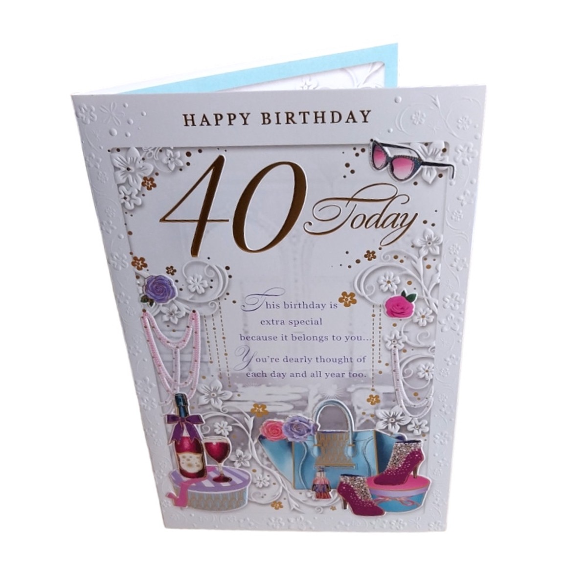 40 Today Open Female Birthday Opacity Card