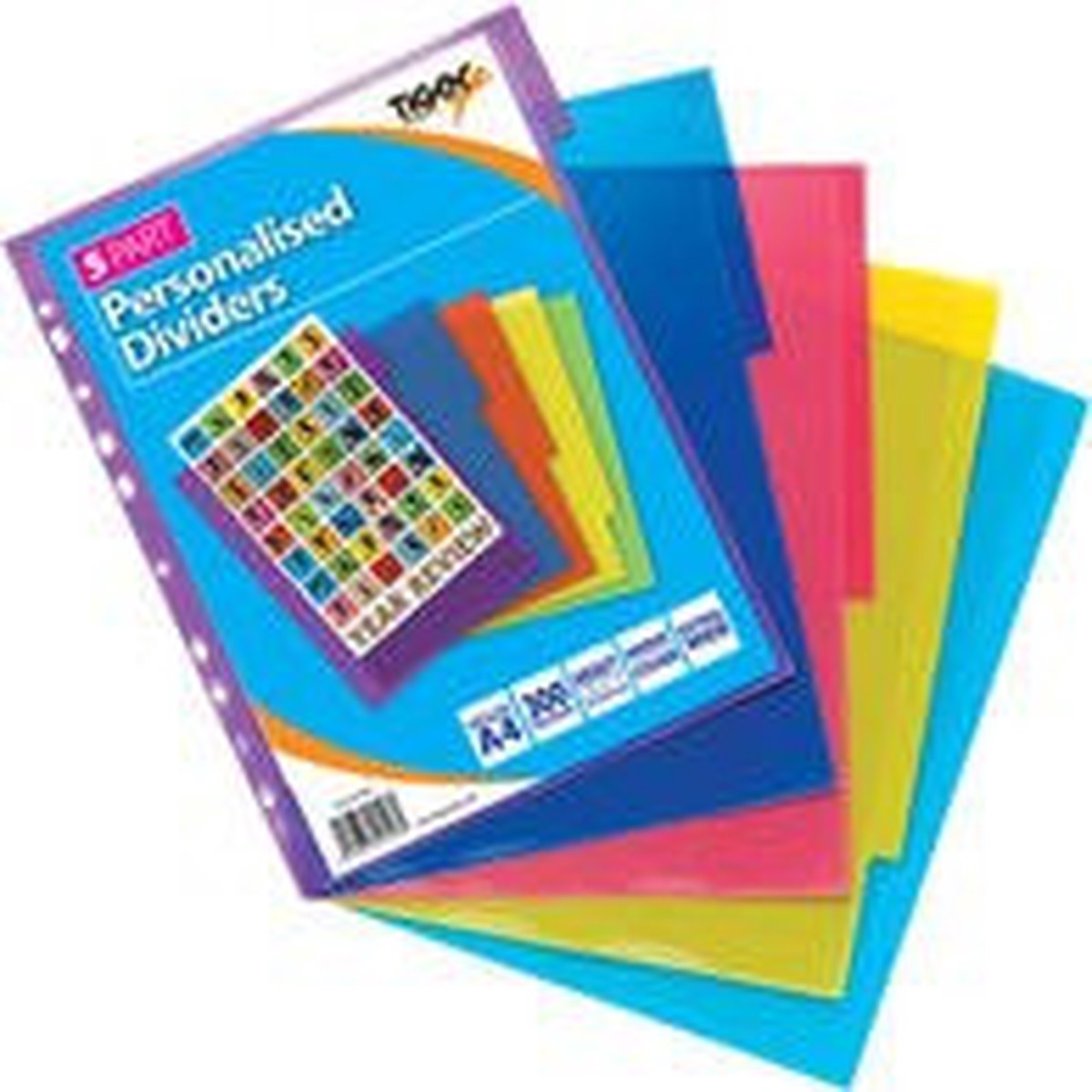 A4 Extra Wide Presentation 5 Part PP Dividers