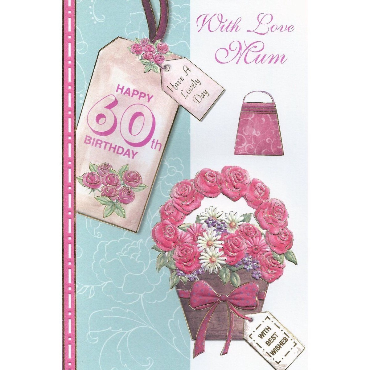 Happy 60th Birthday for Mum Greeting Card