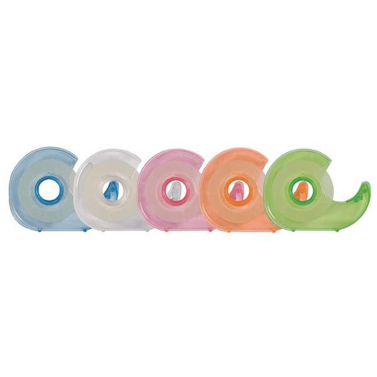 Pack of 10 Adhesive Tapes 19mm x 33m with Dispenser