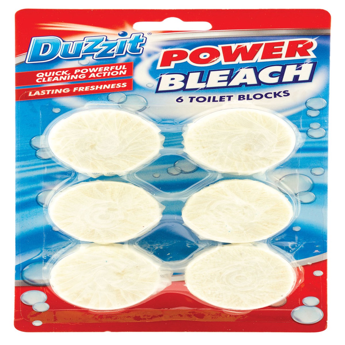 Pack of 6 Duzzit Power Bleach Toilet Blocks