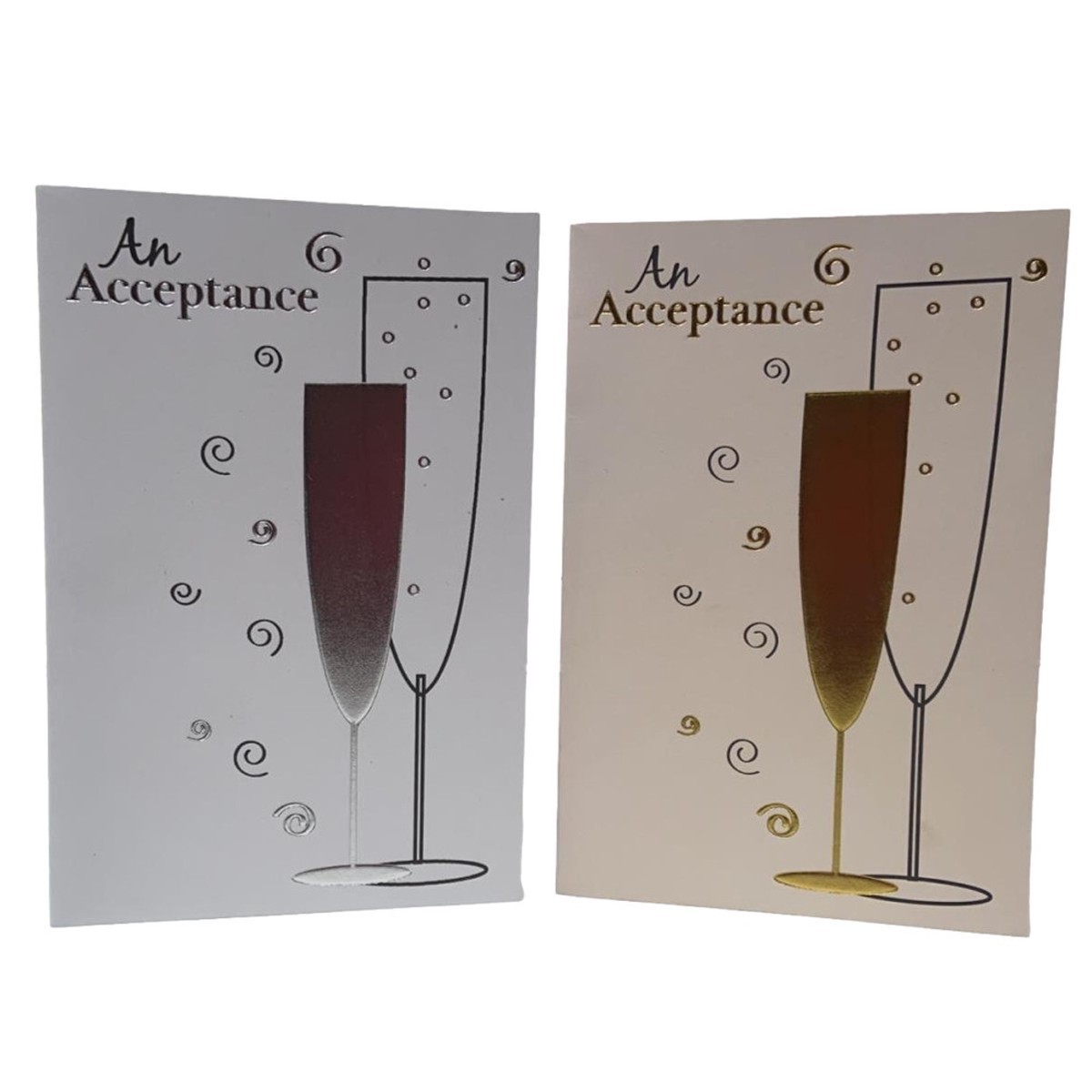 Simon Elvin an Acceptance Card & Envelope Gold or White