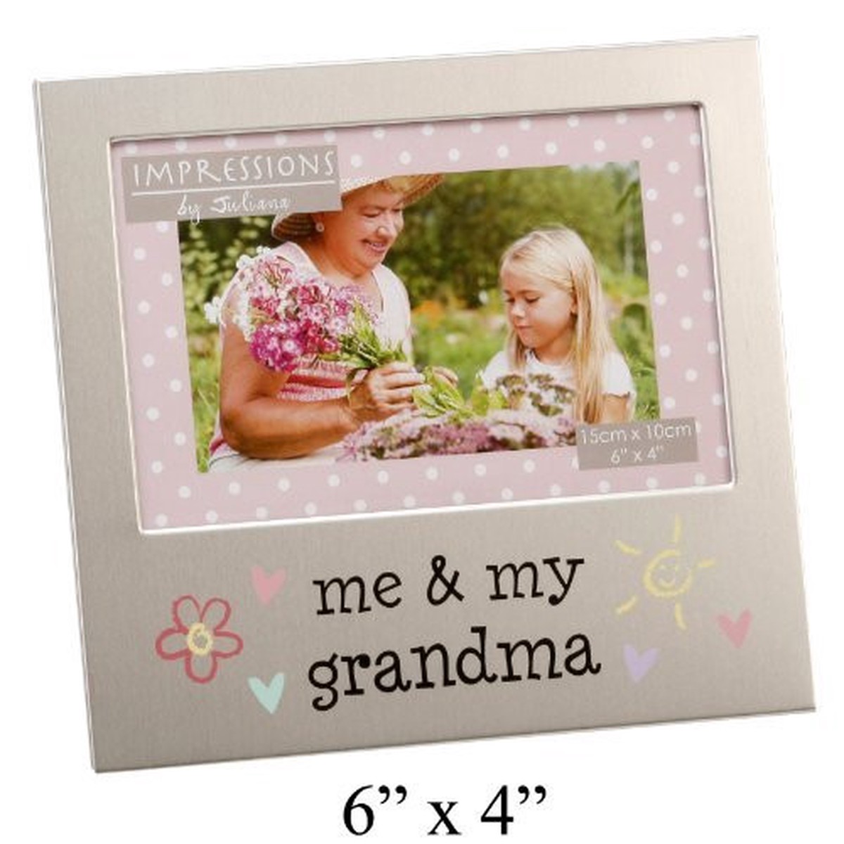 Juliana Aluminium Photo Frame 4″ x 6″ – Me & My Grandma