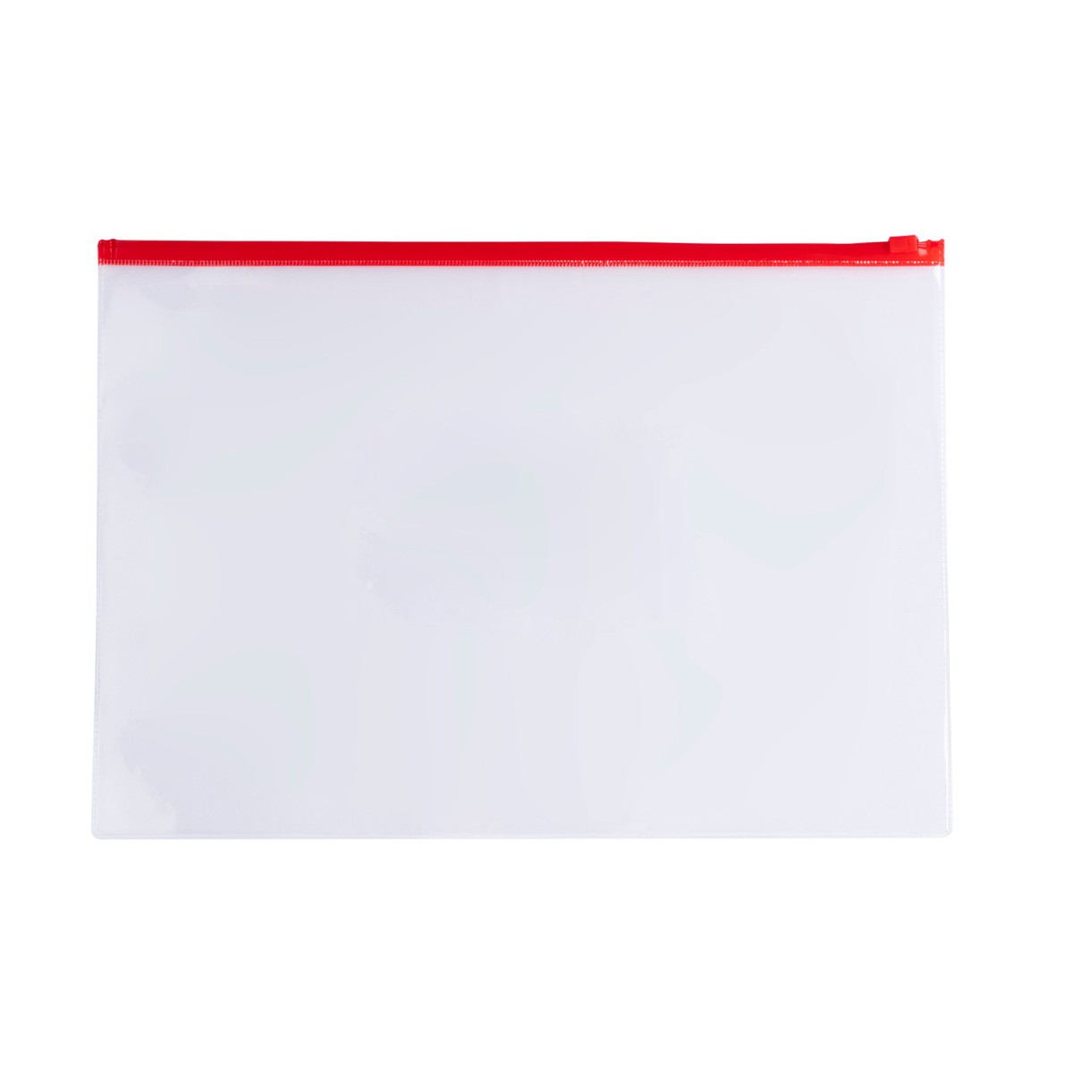Pack of 12 A6 Clear Zippy Bags with Red Zip