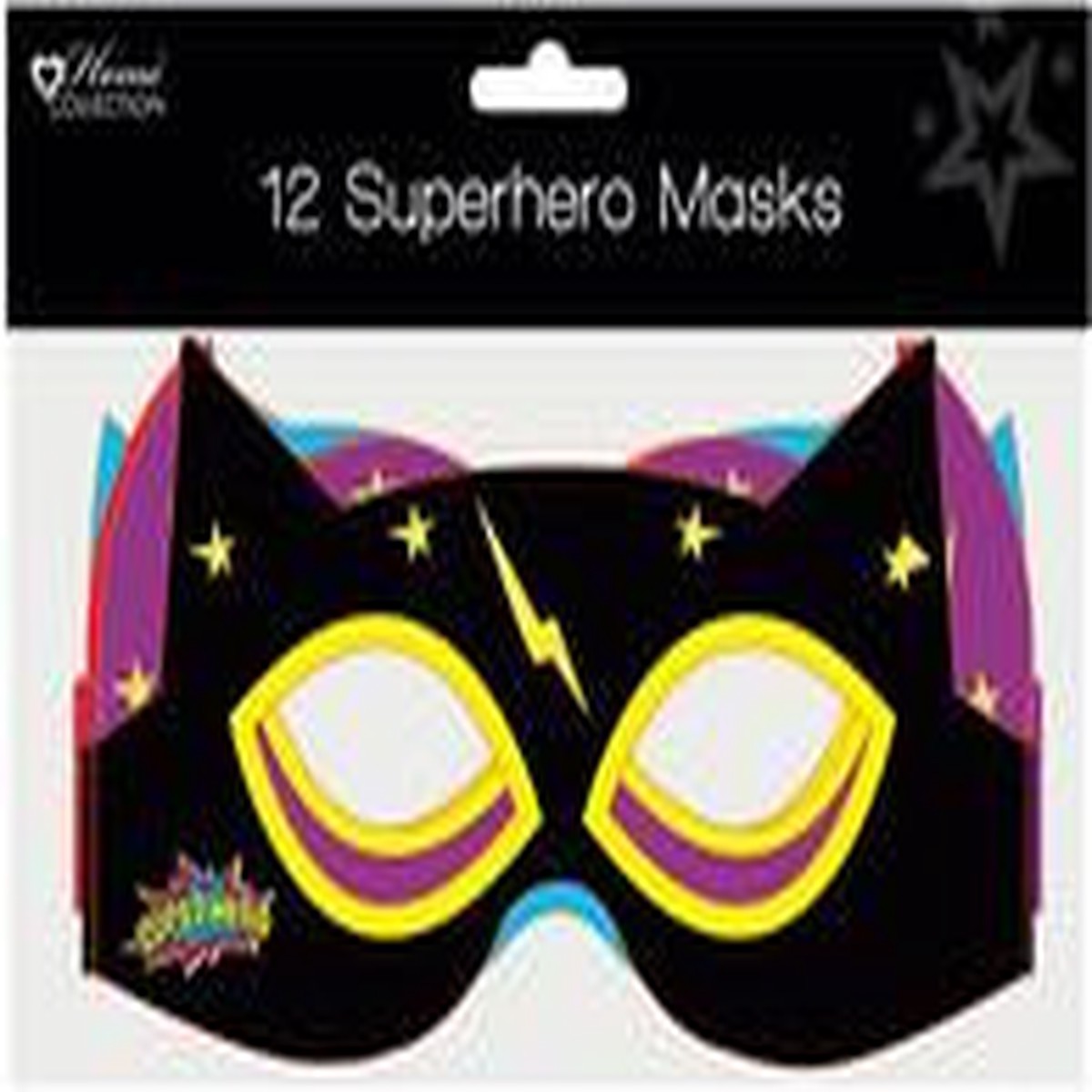 Pack of 12 Card Superhero Masks