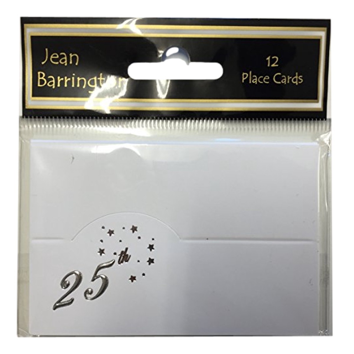 Pack of 12 Place Cards – 25th