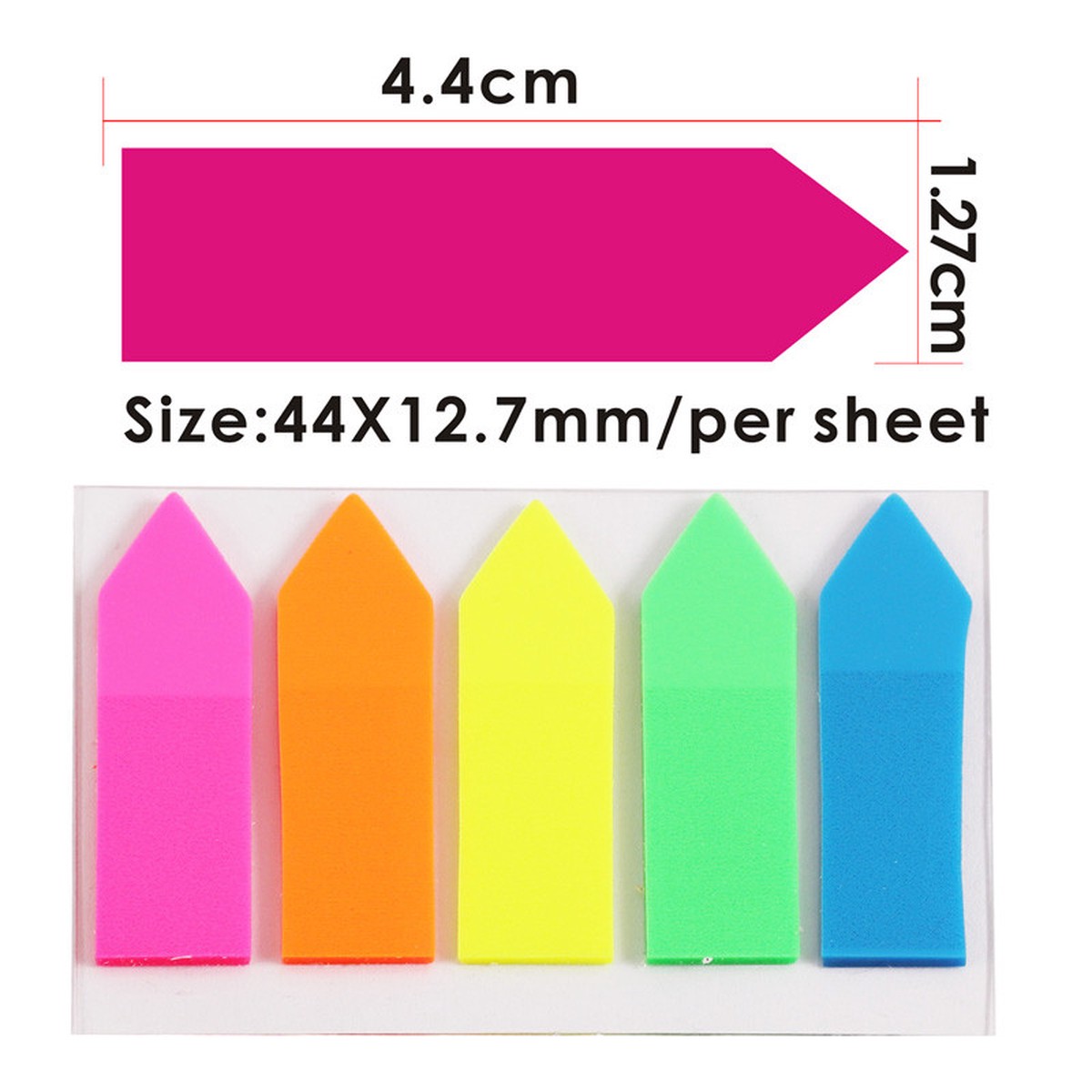 Pack of 125 Assorted Colour Page Markers – Index Sticky Notes