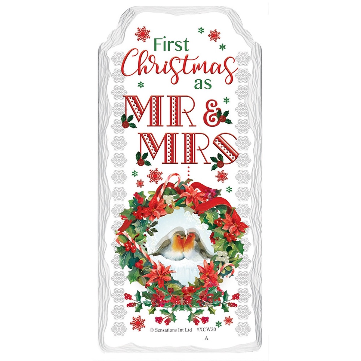 First Christmas as Mrs & Mrs Hanging Plaque