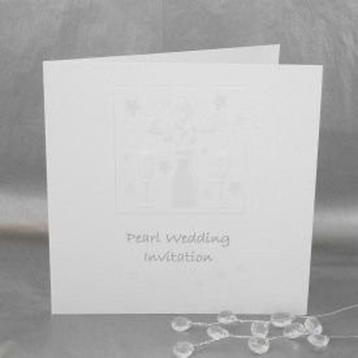 Pack of 5 Pearl Wedding Anniversary Invitation Cards with Envelopes