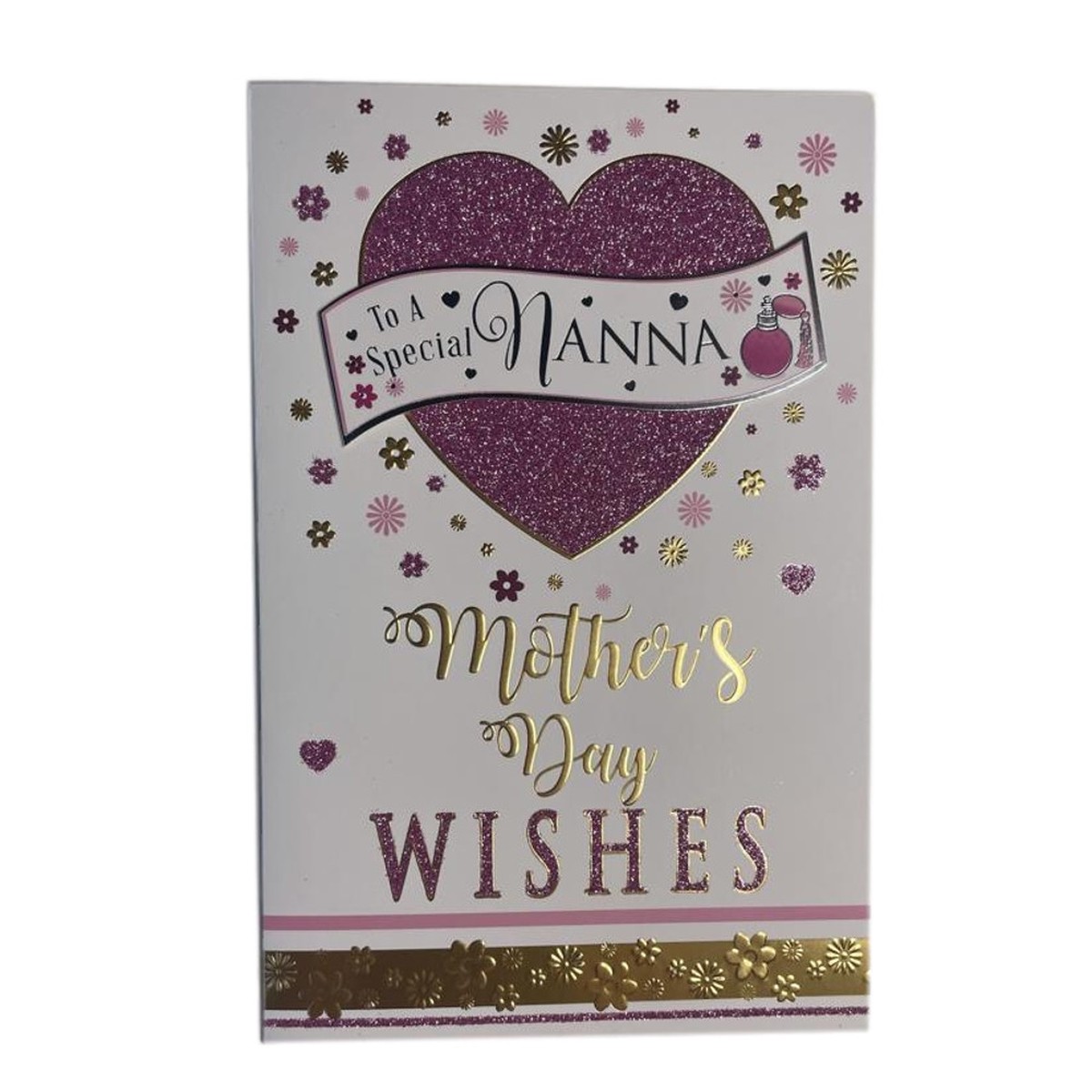To A Special Nanna Glitter Heart Design Mother's Day Card