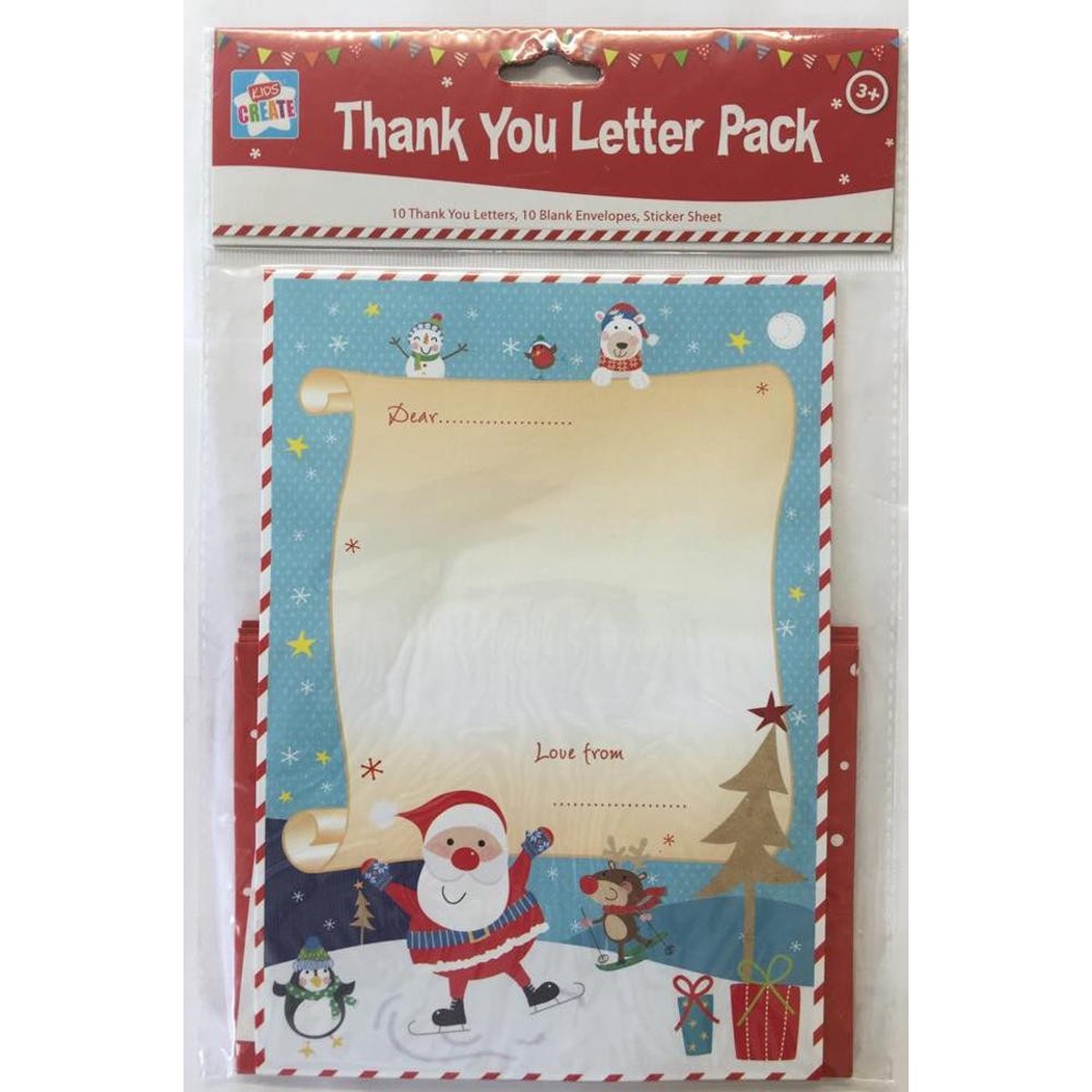 10 Sheet Childrens Christmas Thank You Letters Kit – Santa’s Letter Pack