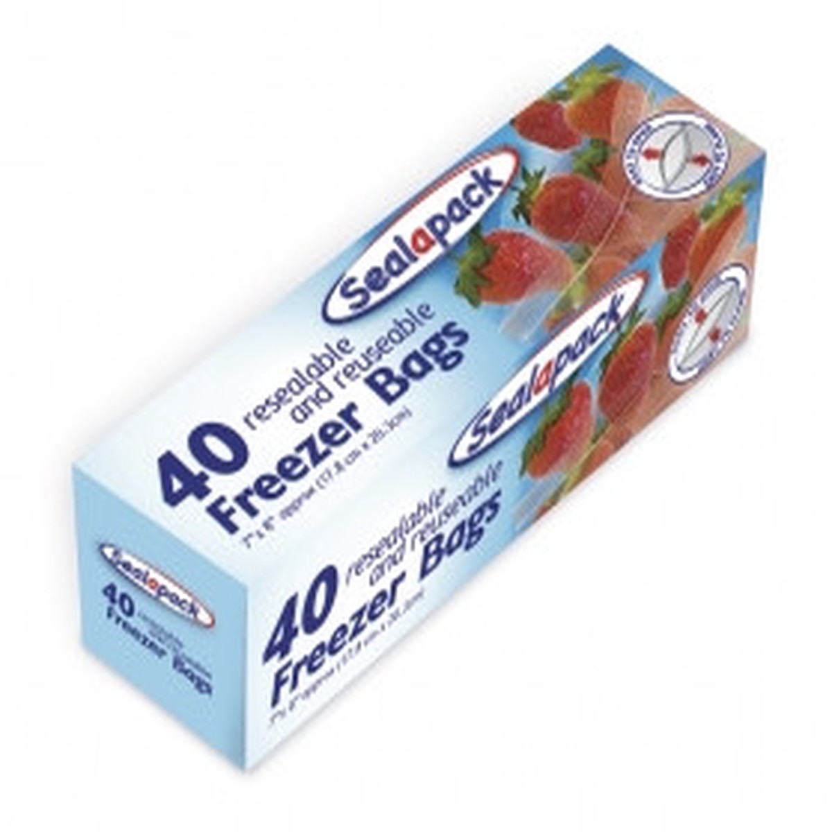 40 Resealable Freezer Bags (178x203mm)