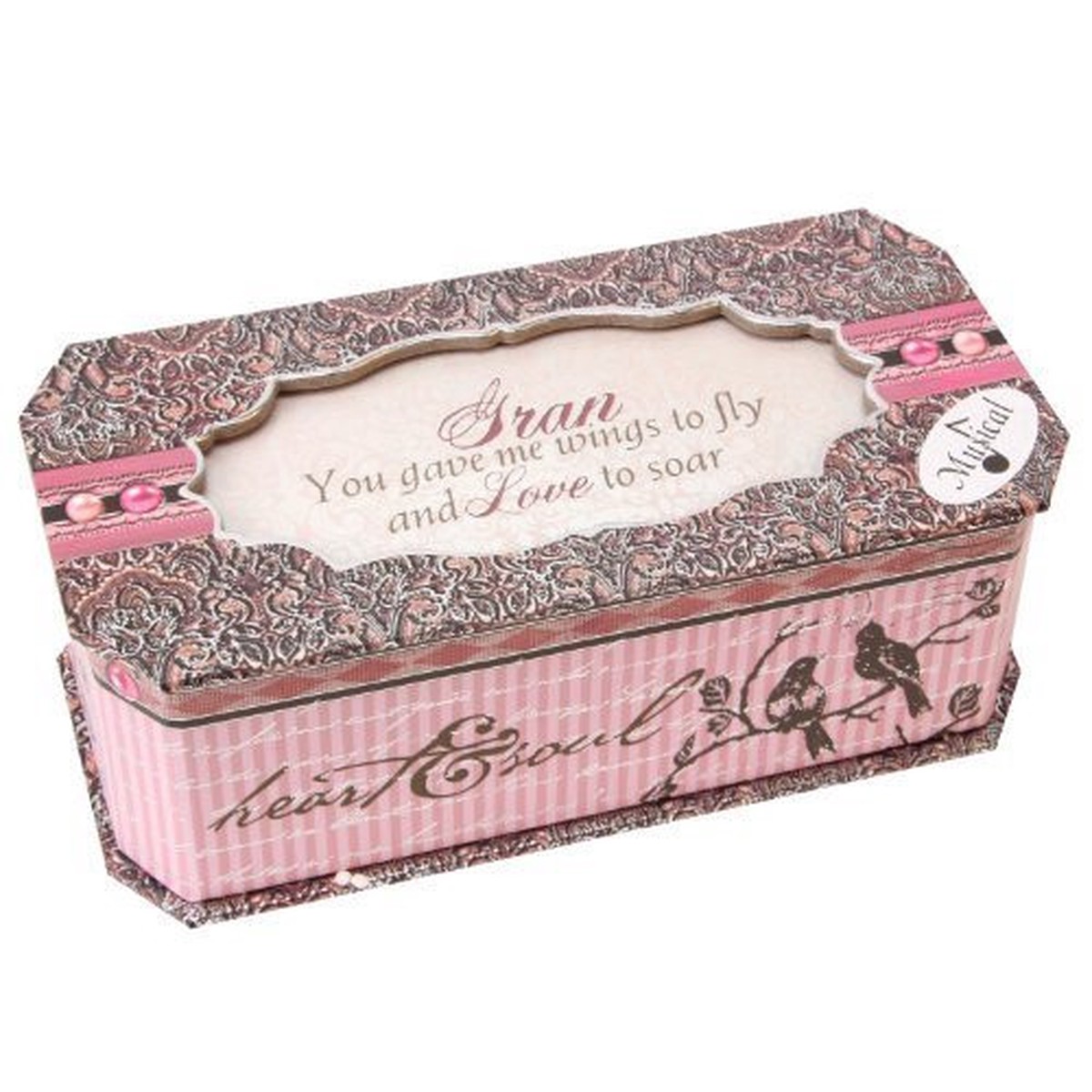 Cottage Garden Pink Paisley Col Musical Jewel Box – Gran