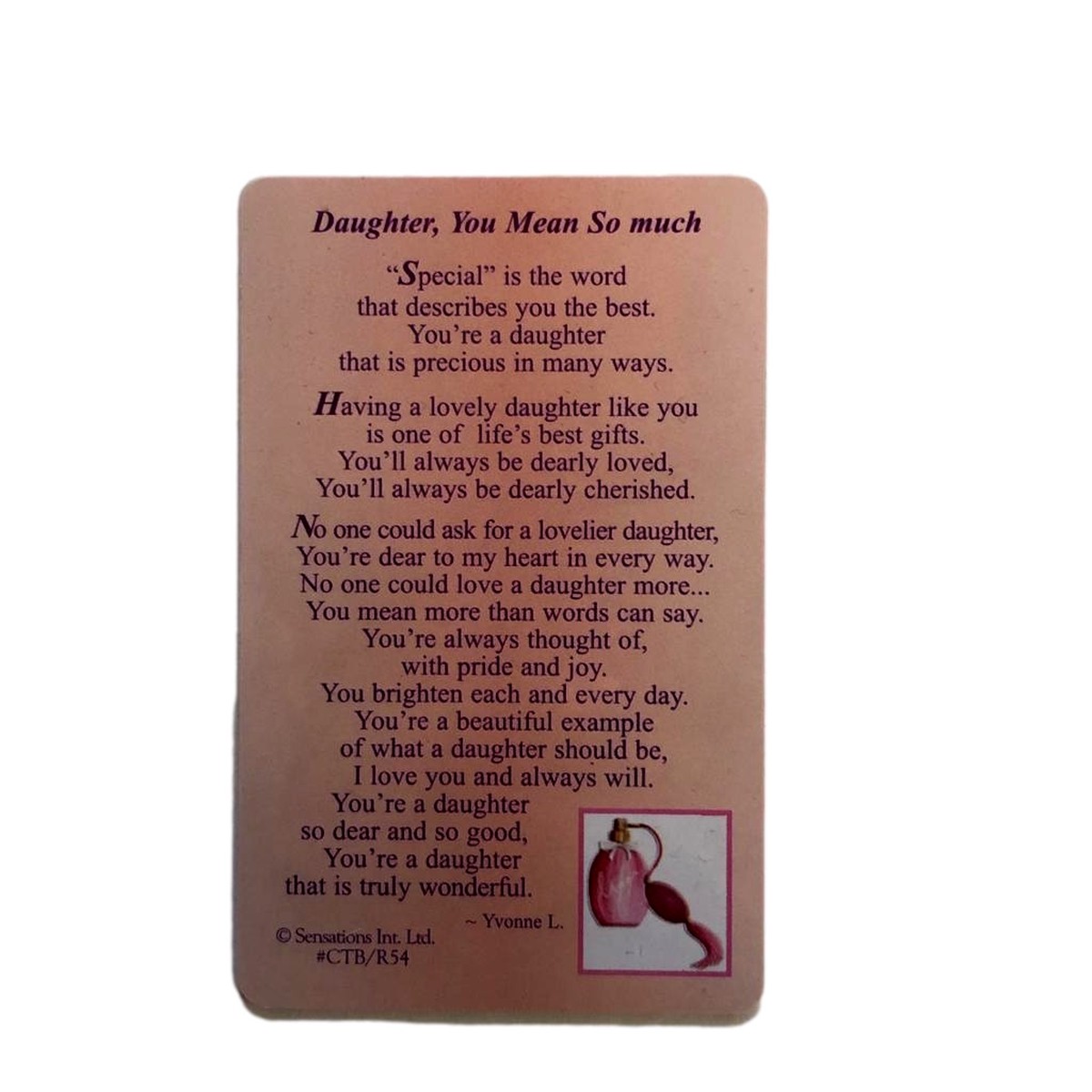 Daughter You Mean So Much’ Sentimental Keepsake Wallet / Purse Card