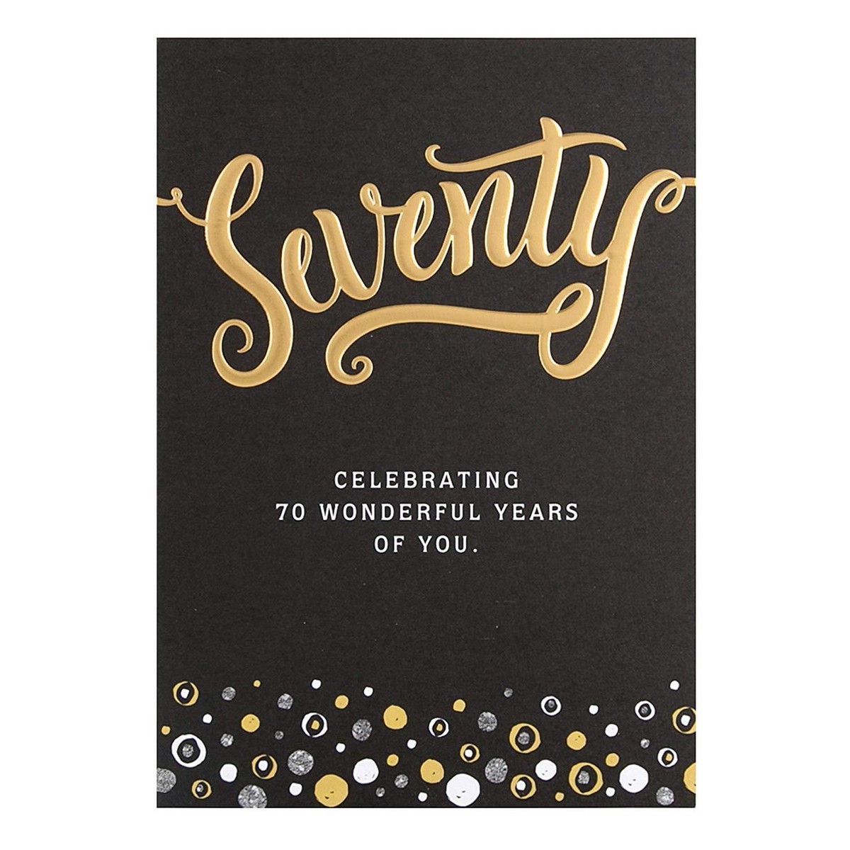 Hallmark 70th Birthday Card”Wonderful Years” – Medium
