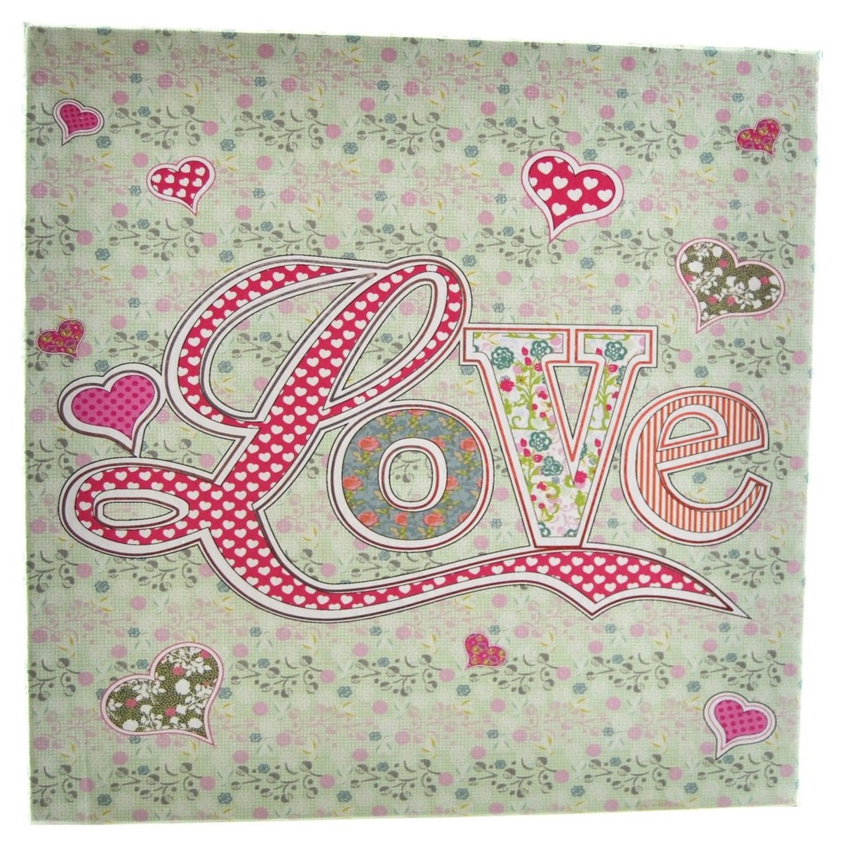 Laura Darrington Patchwork Coll MDF Frame 6″ x 4″ – Love