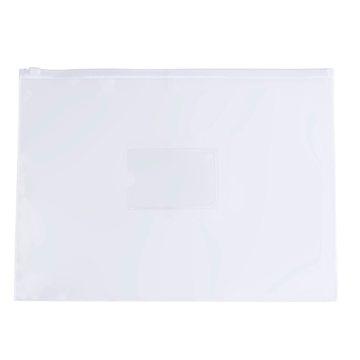Pack of 12 A4+ Foolscap Clear Zippy Bags with White Zip