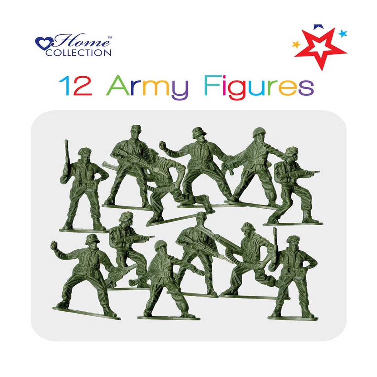 Pack of 12 Army Figures
