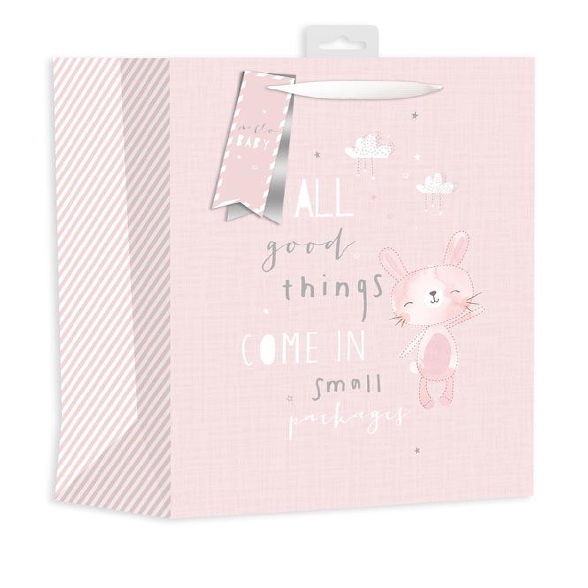 Pack of 12 Baby Bunny Pink Large Easter Day Bags