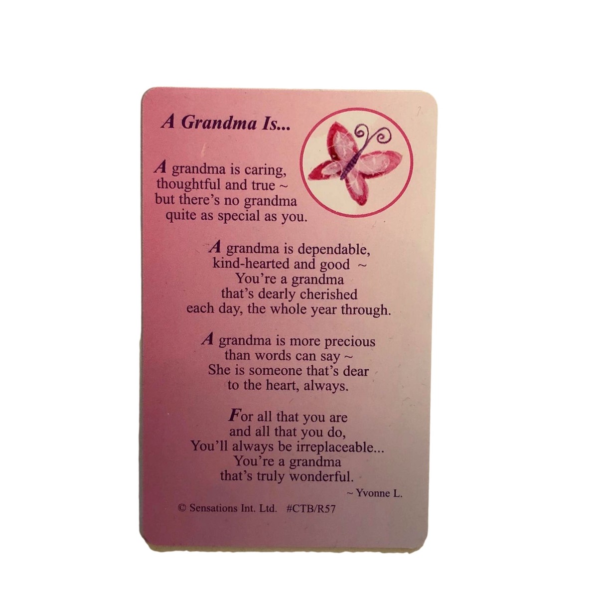 A Grandma Is…Wallet Card (Sentimental Keepsake Wallet / Purse Card)