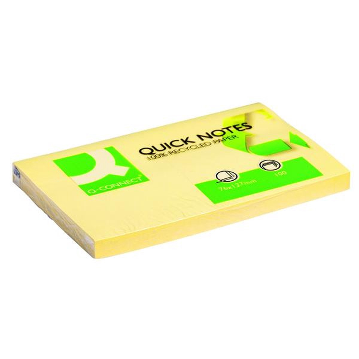 Pack of 12 76 x 127mm Yellow Recycled Quick Notes