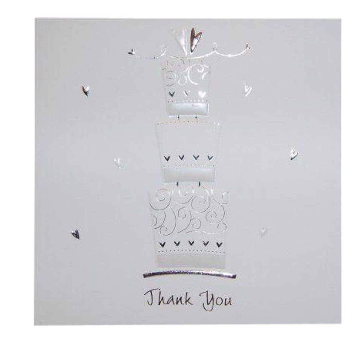 Pack of 5 Luxury White ‘Cake’ Wedding Gift Thank You Cards