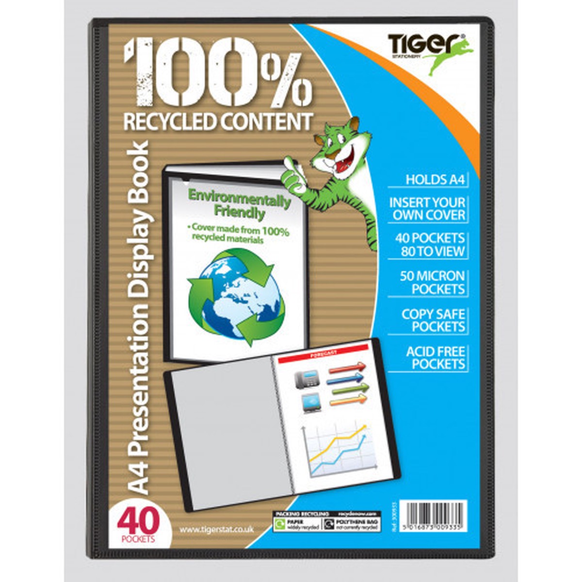 Tiger A4 40 Pocket Presentation Display Book
