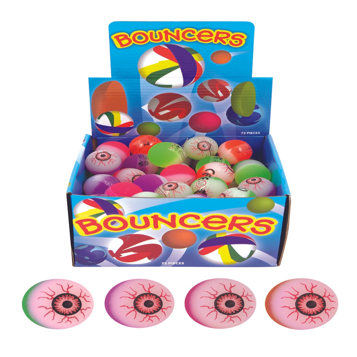Tub of 72 Ball Jet 3.5cm Evil Eye 4 Assorted